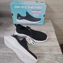 Womens Skechers Ultra Flex 56110 BKW Black Knit Slip On Sneakers Shoes  - £43.17 GBP