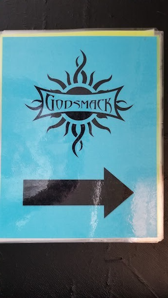 GODSMACK - ORIGINAL 9 X 11.25 BACKSTAGE CONCERT TOUR DOOR SIGN - $59.00