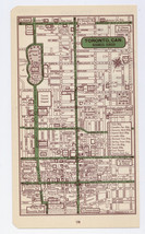 1951 Original Vintage Map Of Toronto Downtown Business Center Ontario Canada - £23.78 GBP