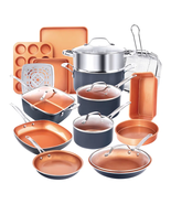 Gotham Steel 20 Piece Nonstick Cookware and Bakeware Set, Stay Cool Hand... - $169.00