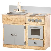 Kitchen Sink Stove &amp; Oven - Natural &amp; Gray Amish Handmade Wood Play Furniture - £441.23 GBP