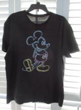 DISNEY MICKEY MOUSE NEON OUTLINE ADULT GRAPHIC T-SHIRT (XL) - $8.95