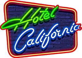Hotel California Neon Image Laser Cut Metal Advertising Sign (not real n... - $69.25