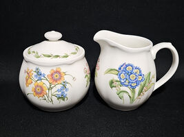 Noritake Gourmet Garden Casual Gourmet Sugar Bowl with Lid and Creamer - $25.73