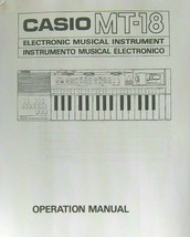 Owner&#39;s Manual Booklet for the Casiotone Casio MT-18 ROM Pack Keyboard MT18. - $15.83