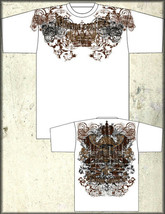 Xtreme Couture Affliction Crossed Up Studded Crown Skull T-Shirt White UFC NEW - £21.97 GBP