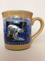 Detroit Zoo Mug Coffee  &quot;Arctic Ring Of Life&quot; Embossed Polar Bear Yellow/ Blue - £6.68 GBP
