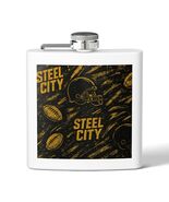 Pittsburgh Steel City Football Helmet Steelers  Flask | 6oz Stainless Steel - $19.99