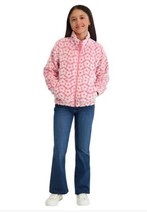 Pacific Trail Girls Boys Jacket Pink Floral Pockets Fleece Plush Full-Zip - $709.72 MXN