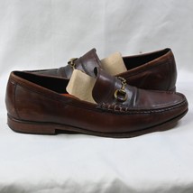 Cole Haan Mens 11M Gold Horse Bit Loafers Shoes Brown Leather C11620 X E13 - $49.99
