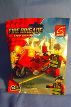 Toys New Fire Brigade City Heros  Building Motorcycle Blocks 26 pieces - £6.28 GBP