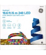 GE 1041136 240CT MULTI COLOR COOL BRIGHT LED TAPE LIGHT 19.6&#39; IN/OUT - NEW! - $29.98