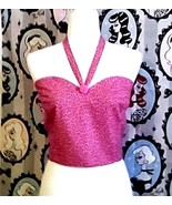 Hot Pink Leopard Pin Up Top Rockabilly Retro Classic Car Show Hot Rod - $36.00
