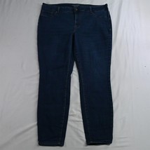 Maurices 24W Long High Rise Skinny Dark Wash Stretch Denim Womens Jeans - £17.37 GBP