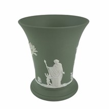 1955 Wedgwood England Sage Green Jasperware Vase Montague Bridgman Victoria U17 - £17.48 GBP