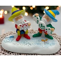 Dept 56 North Pole Series NO TWO ALIKE Xmas Village Accessory Elves Snowflakes - £28.02 GBP