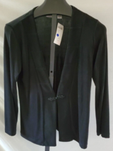 NWT Chico&#39;s Travelers Bianca Black Knit Jacket Size 1 [Size 8 /10] - £19.54 GBP