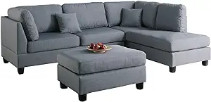 Poundex Upholstered Sofas/Sectionals/Armchairs, Grey - $1,481.99