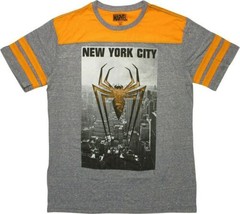 Marvel Comics Spider-Man Logo Over New York City Jersey Style T-Shirt NEW UNWORN - £16.86 GBP+