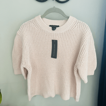 FRENCH CONNECTION Luna Short Sleeve Waffle Knit Sweater Pink, Large (10/... - $852.95 MXN