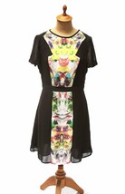 Prabal Gurung For Target Ladies First Date Black Floral Mirror Print Dress 6 U1 - £18.54 GBP