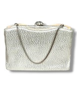 Vintage Henry Levine Clutch Purse Handbag Silver Evening Chained With Co... - £15.36 GBP