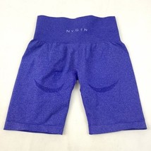 NVGTN Seamless Biker Shorts Sz S Purple Scrunch Gym Workout Stretch High... - $19.79