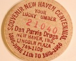 Vintage New Haven Indiana Wooden Nickel Dan Purvis Drugs 1966 - £3.88 GBP