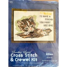 VTG MOS Something Special Cross Stitch &amp; Crewel Kit Kitten/BEE  #20010 1... - $29.65