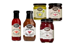 Brownwood Farms BBQ Sauce, Kickin&#39; Ketchup, Golden Mustard, Salsa &amp; Onio... - £39.04 GBP