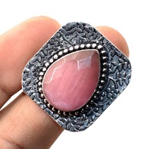 Pink Cat&#39;s Eye Gemstone Handmade Fashion Ethnic Ring Jewelry 8.75&quot; SA 5454 - £4.18 GBP