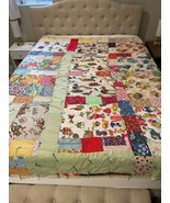 Vintage 1970’s Patchwork Tie Quilt Full Double Bed Size - £89.90 GBP