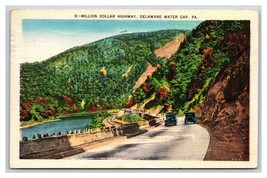 Million Dollar Highway Delaware Water Gap Pennsylvania PA Linen Postcard J19 - £1.54 GBP