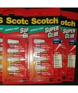 3 new 3M Scotch Super Glue Liquid 4 Single Use Tubes Precision Fine Tip ... - £14.04 GBP