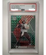 2020 Panini Mosaic Joe Burrow #201 Green Mosaic Rookie Card PSA 9 - $38.99