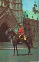 Canada Postcard RCMP Royal Canadian Mounted Police On Horse Parliament - $2.96