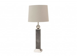 Set of Two Modern Distressed Gray and Silver Table Lamps - £366.79 GBP