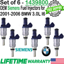 OEM Siemens x6 Fuel Injectors for 2001, 2002, 2003, 2004, 2005, 2006 BMW 3.0L V6 - £110.93 GBP