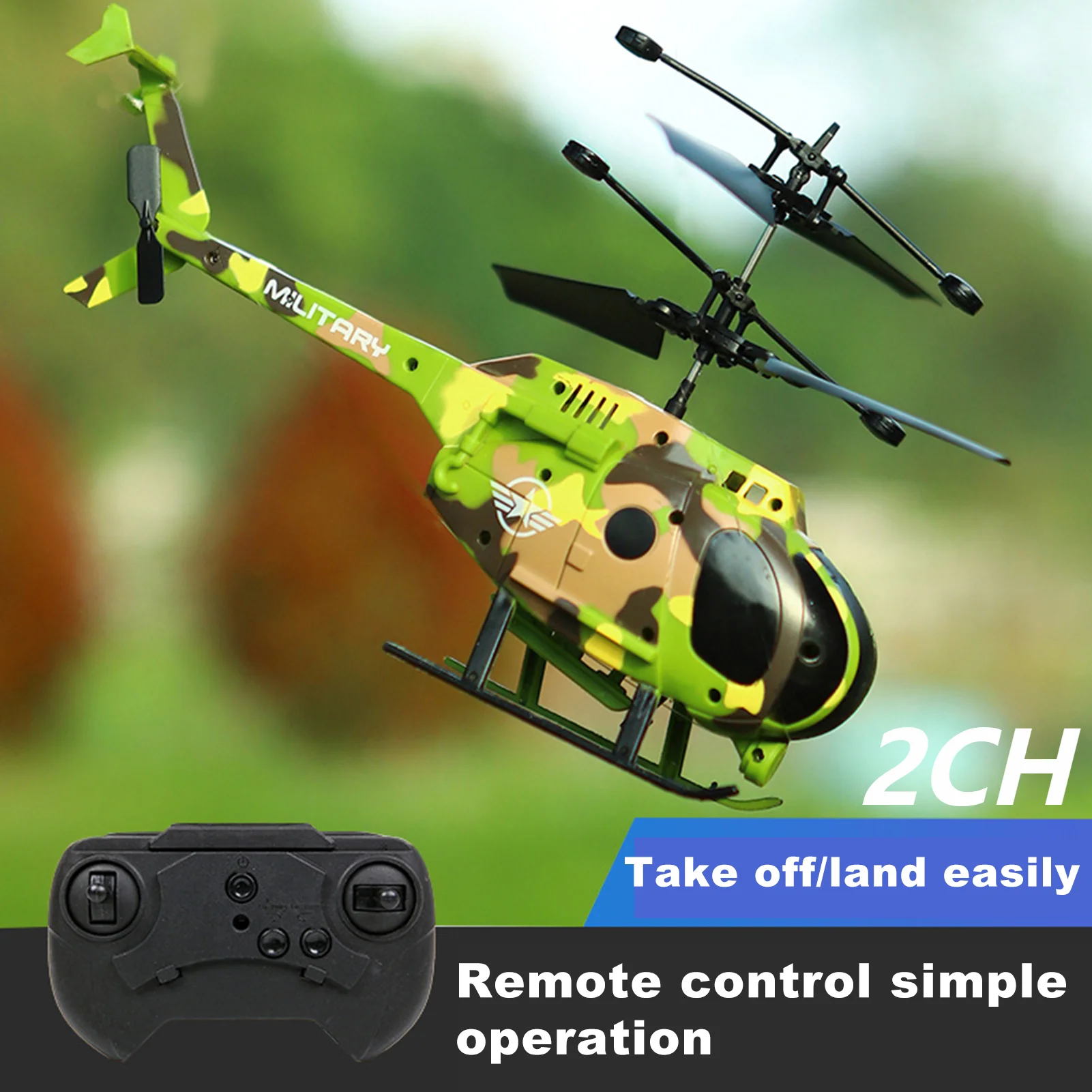 Rc Helicopter 2Ch Remote Control Plane Electric Airplane Flying Rescue A... - £18.62 GBP+