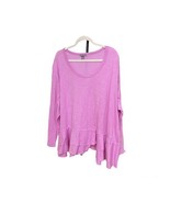Falls Creek Ruffle Hem Long Sleeve Tee Top~Women&#39;s Size 3X~NEW w/tags Pink - $19.92 CAD