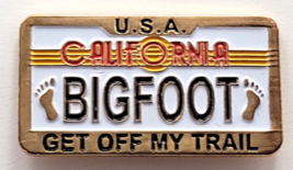 California Bigfoot License Plate Get Off My Trail USA Cryptid Humor Trav... - $9.99