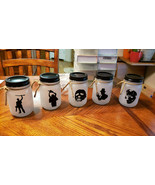 HORROR THEMED FROSTED MASON JARS! Jason, Freddy, Ash, Michael and Leathe... - $34.65