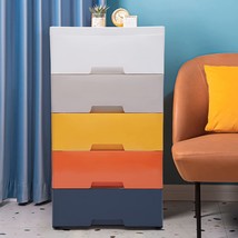 Dresser Drawer Organizers, Plastic Dresser With 5 Drawers, Tall, By Woqlibe - £94.74 GBP