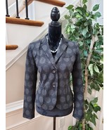 GAP The Academy Blazer Black Gray Polka Dot Wool Blend Blazer Jacket Size 4 - $40.62 CAD