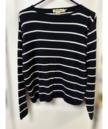 Eddie Bauer Navy Striped Sweater. Size Medium - £7.55 GBP