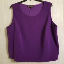 Donna Vinci Couture Women&#39;s Size 22 Elegant Purple Sleeveless Blouse Top - £30.85 GBP