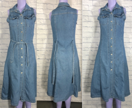 Sweet Pearl Blue Jean Denim German Sz 164 Long 100% Cotton Dress Womens ... - £23.74 GBP