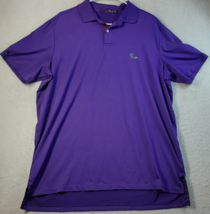 Ralph Lauren Polo Shirt Men Size Large Purple Polyester Short Sleeve Slit Collar - £15.91 GBP