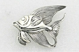 Vintage Fish Pin REAL SOLID .925 Sterling Silver 20.2 g - £159.52 GBP
