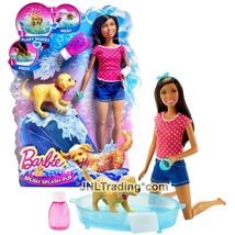 Year 2015 Barbie Doll Splish Splash Pup DHB67 With African American Model Nikki - £43.24 GBP